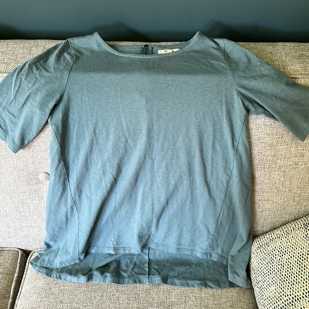 Madewell xs top zip back euc